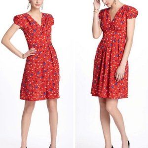 Hi There Karen Walker Floral Pleated Overlay Dress